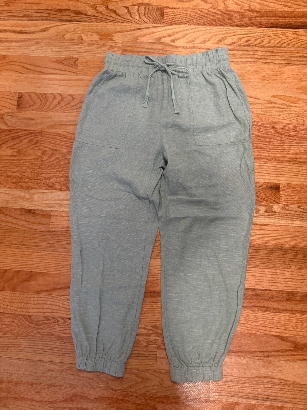 LOFT Light Sage Green Drawstring Jogger Pants